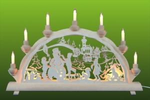 Lichterbogen Motiv Weihnachtsmann doppelt klein