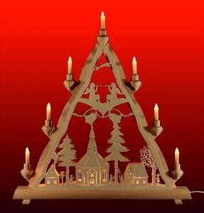Lichterspitze Seiffener Kirche doppelt, gro�