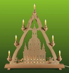 Lichterspitze Dresdner Frauenkirche mit Kutsche doppelt, gro�