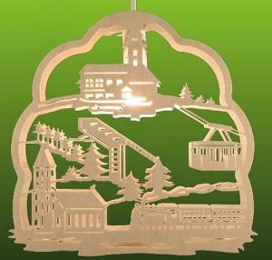 Fensterbild Oberwiesenthal beleuchtet