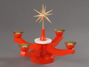 Adventsleuchter klein rot ohne Engel