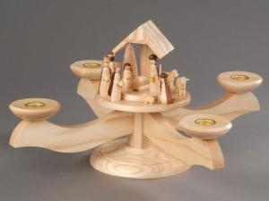 Adventsleuchter natur Christi Geburt