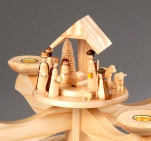 Adventsleuchter natur Christi Geburt