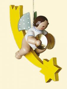 Gr�nhainichener Christbaumengel mit Becken auf Schweif