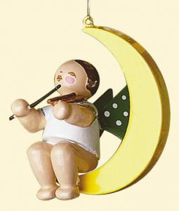 Gr�nhainichener Christbaumengel mit Geige im Mond