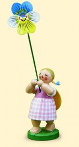 Wendt & K�hn  Blumenkinder Sommer-M�dchen mit Stiefm�tterchen