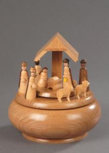 Seiffener Spieldose Motiv Christi Geburt