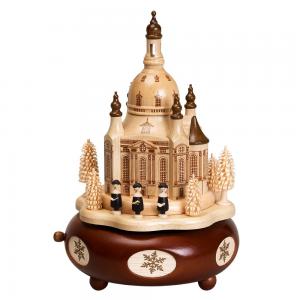Spieldose mit Dresdner Frauenkirche und S�ngern
