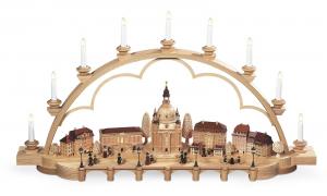 Schwibbogen Alt Dresden gro�, natur 105 cm