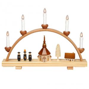 Schwibbogen Seiffener Kirche und Kurrende klein