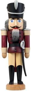 Nussknacker Husar aubergine lasiert Mittelgro�