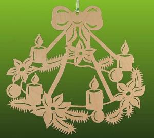 Fensterbild Adventskranz