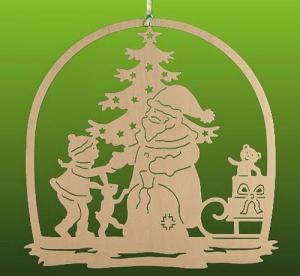 Fensterbild Weihnachtsmann