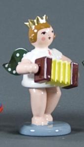 Engel mit Harmonika mit Krone