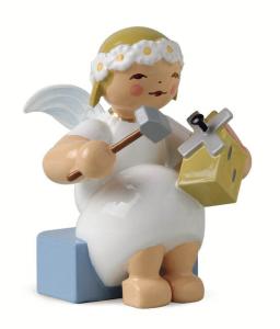 Wendt & K�hn Margeritenengel sitzend mit Windm�hle