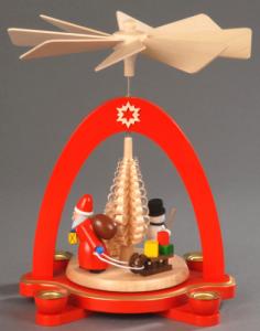 Tischpyramide rot Beschehrung