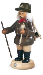 Räuchermann Waldarbeiter grau groß