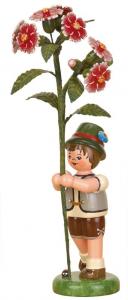 Blumenjunge mit Buschnelke 17 cm