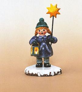 Winterkind  Mädchen mit Stern und Laterne