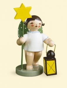 Grünhainichener Engel® mit Stern und Laterne