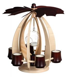 Schwebepyramide NOVA Ahorn -Mahagoni