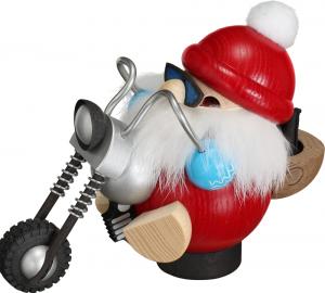 Kugelräucherfigur Biker Nikolaus