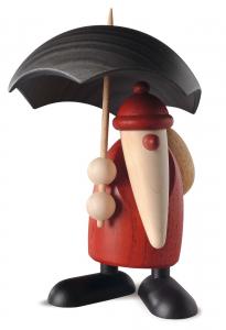 Weihnachtsmann mit Schirm