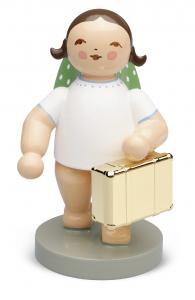 Goldedition Nr.11 Weltenbummler, Engel mit Koffer vergoldet