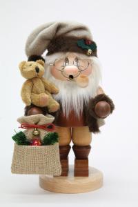 Räuchermann Wichtel Weihnachtsmann mit Teddy