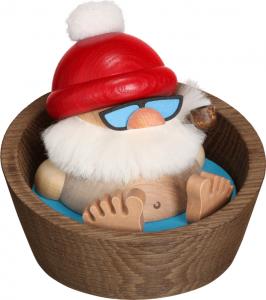 Kugelräucherfigur Nikolaus Karl im Pool