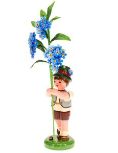 Blumenjunge mit Vergissmeinnicht 17 cm NEU 2026