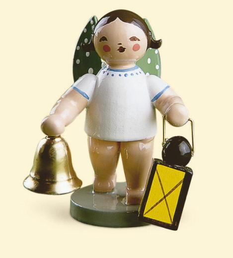 Grünhainichener Engel® mit Glocke und Laterne