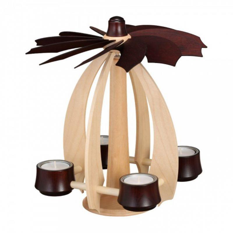 Schwebepyramide NOVA small Ahorn - Mahagoni