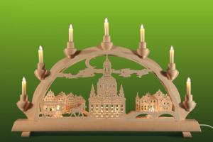 3D Doppelschwibbogen Dresdner Frauenkirche mit Kutsche klein, Schlick & Türk