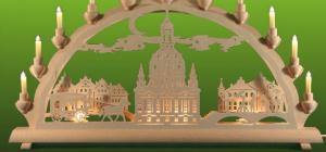 3D Doppelschwibbogen Dresdner Frauenkirche mit Kutsche, gross