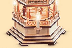 Pyramide Heilige Geschichte 4-st. natur elektrisch beleuchtet