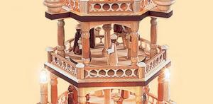 Pyramide Heilige Geschichte 4-st. natur elektrisch beleuchtet