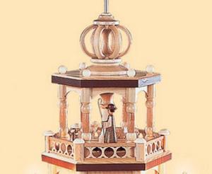 Pyramide Heilige Geschichte 4-st. natur elektrisch beleuchtet