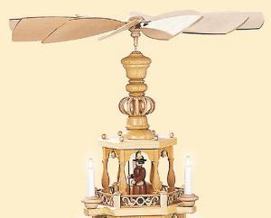 Pyramide Heilige Geschichte 4-stöckig natur elektrisch beleuchtet