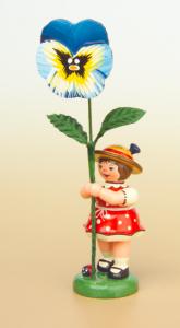 Blumenmädchen mit Stiefmütterchen 11 cm