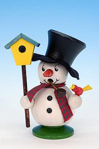 Räuchermann Schneebub mit Vogelhaus