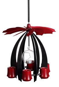 Hängepyramide NOVA anthrazit - rubinrot