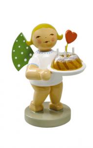 Grühnhainichener Engel® mit Kuchen und Herz