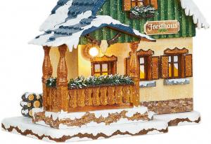 Original Hubrig Winterhaus Forsthaus elektrisch beleuchtet