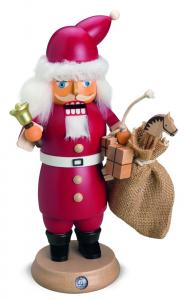 RauchKnacker® Weihnachtsmann mit Glocke und Geschenkesack