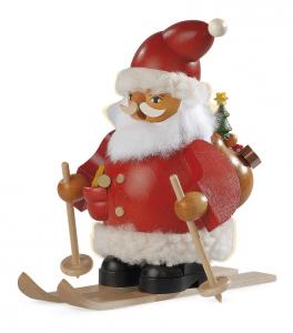 Räuchermann, klein Weihnachtsmann auf Skier