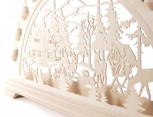 Schwibbogen Forsthaus mit Vorbeleuchtung, Original Taulin