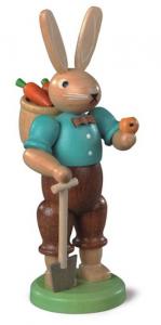 Osterhase Hasengärtner farbig lasiert, klein