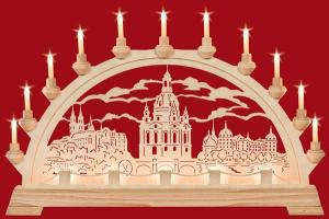 Schwibbogen Sachsenbogen mit Vorbeleuchtung Original Taulin