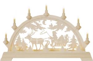Schwibbogen Nikolaus mit Schlitten Original Taulin